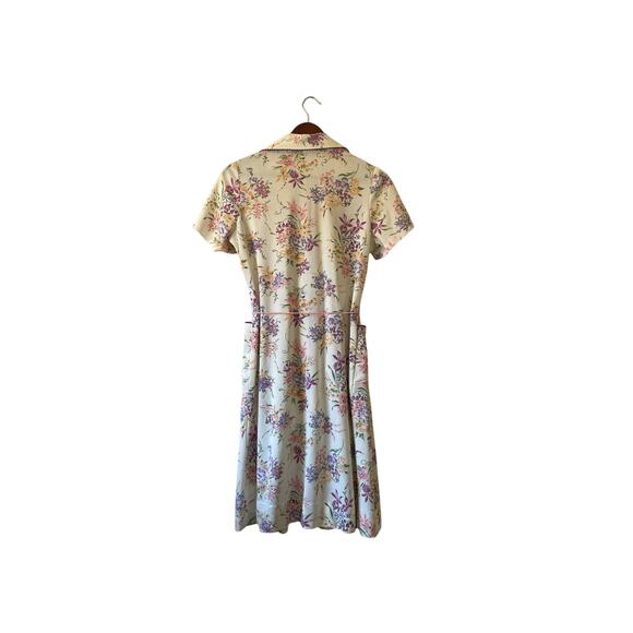 Vintage 60s cottagecore floral romantic midi with‎ front pockets size large - Picture 5 of 9